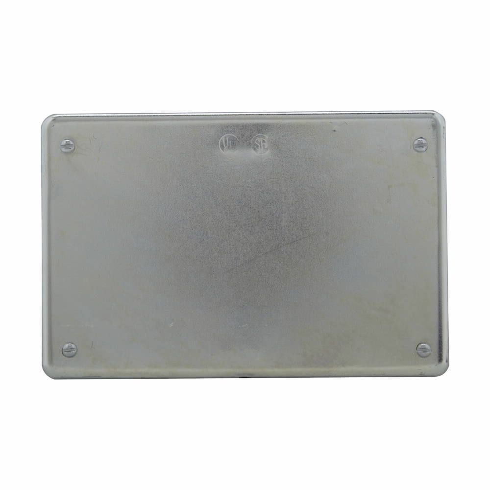 Eaton Crouse-Hinds series S Series blank cover, Feraloy iron alloy, Surface or flush mount, Three-gang, Gasket