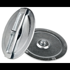 Three Piece Knockout Seal, 1-1/2 in. Size, Steel material, Snap In mounting, Zinc Plated Finish