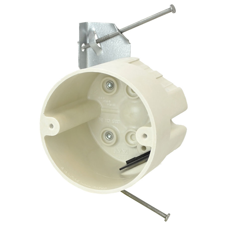 Speed Klamps; Round Outlet Box; 2-15/16 Inch Depth, Thermoset-Fiberglass, 20.5 Cubic-Inch, Beige/Tan