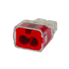 IDEAL, Wire Connector, In-Sure, Push-In, Size: 0.780 IN Length X 0.520 IN Width X 0.380 IN Height, Connection: 2 Ports, Wire Size: #12 AWG - #20 AWG Solid, #12 AWG - #16 AWG (19 Strand Or Less) #18 AWG (7 Strand) Stranded, #14 AWG - #18 AWG (19 Strand Or Less) Stranded (Tin Bonded), Color: Red, Voltage Rating: 600 V Maximum Building Wire, 1000 V Maximum Signs And Lighting Fixtures, Temperature Rating: 105 DEG C Shell Rated, Wire Type: Solid, Stranded, Stranded (Tin Bonded), Model: 32