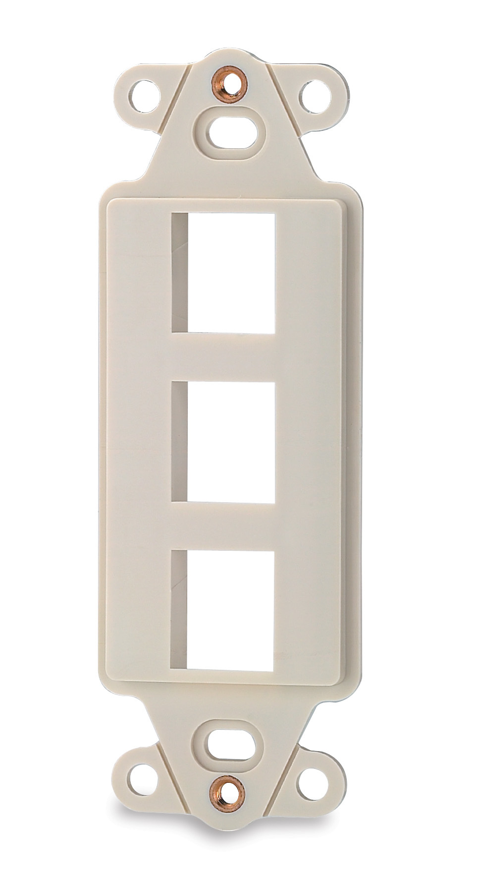 3-Port Decora Style Keystone Adapter, Light Ivory