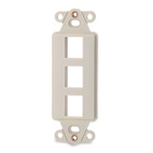 3-Port Decora Style Keystone Adapter, Light Ivory