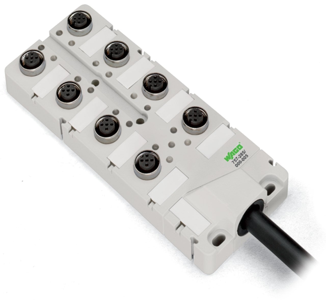 M12 sensor/actuator box; 8-way; 4-pole; 10 m