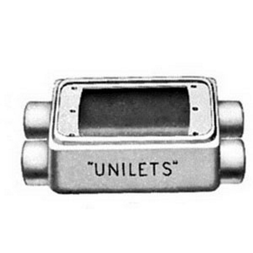 FS Device Box, 1-Gang, Feed-Thru, Type: FSCD, 1/2", Malleable Iron
