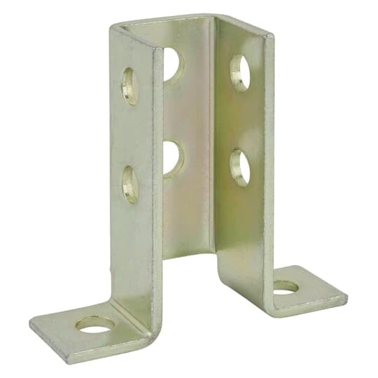 Connector Opposite-Side Angle, Length 4-1/2 Inches, Width 4-1/2 Inches, Electro-Galvanized Steel with 9/16 Inch Holes on 1-1/2 Inch Centers