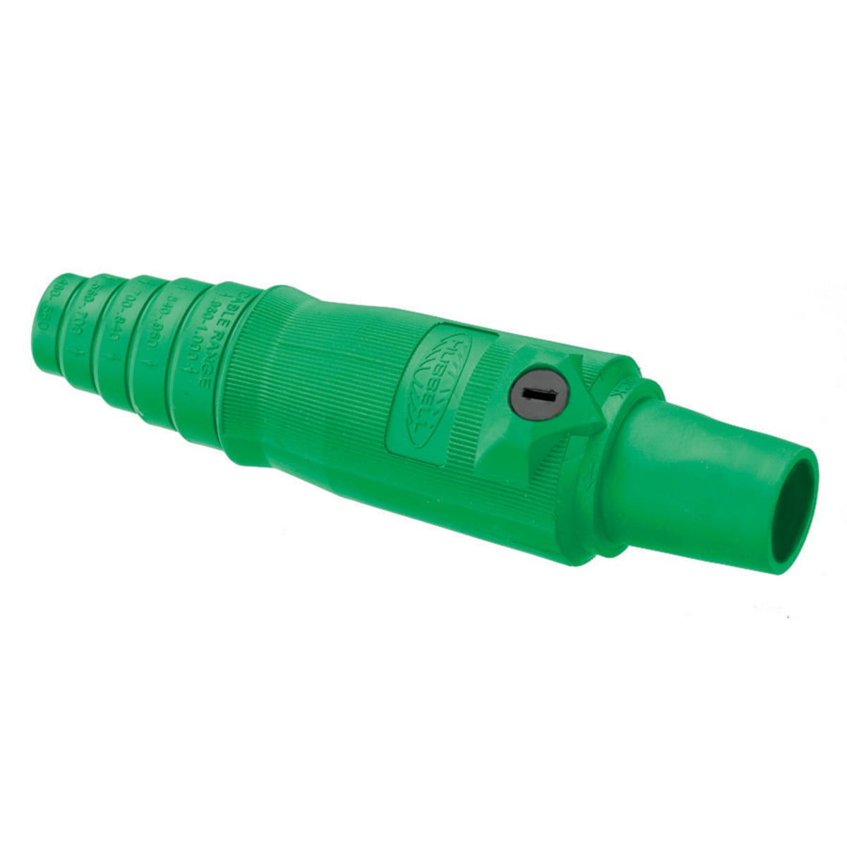 Heavy Duty Products, Single Pole Devices, Industrial Grade, Female, Plug, 400A 600V AC/DC, Single Conductor, Double Set Screws, Green