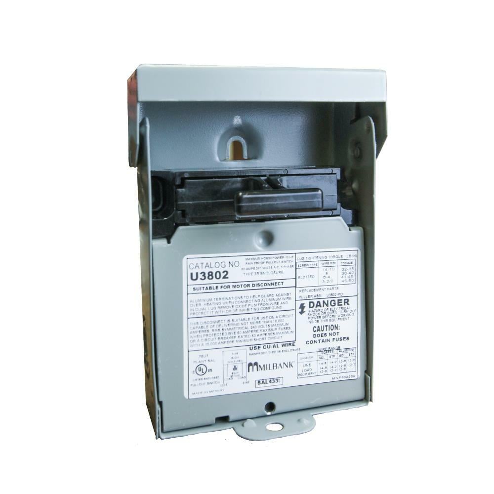 60 AMP NON-FUSED AC DISC PULL-OUT