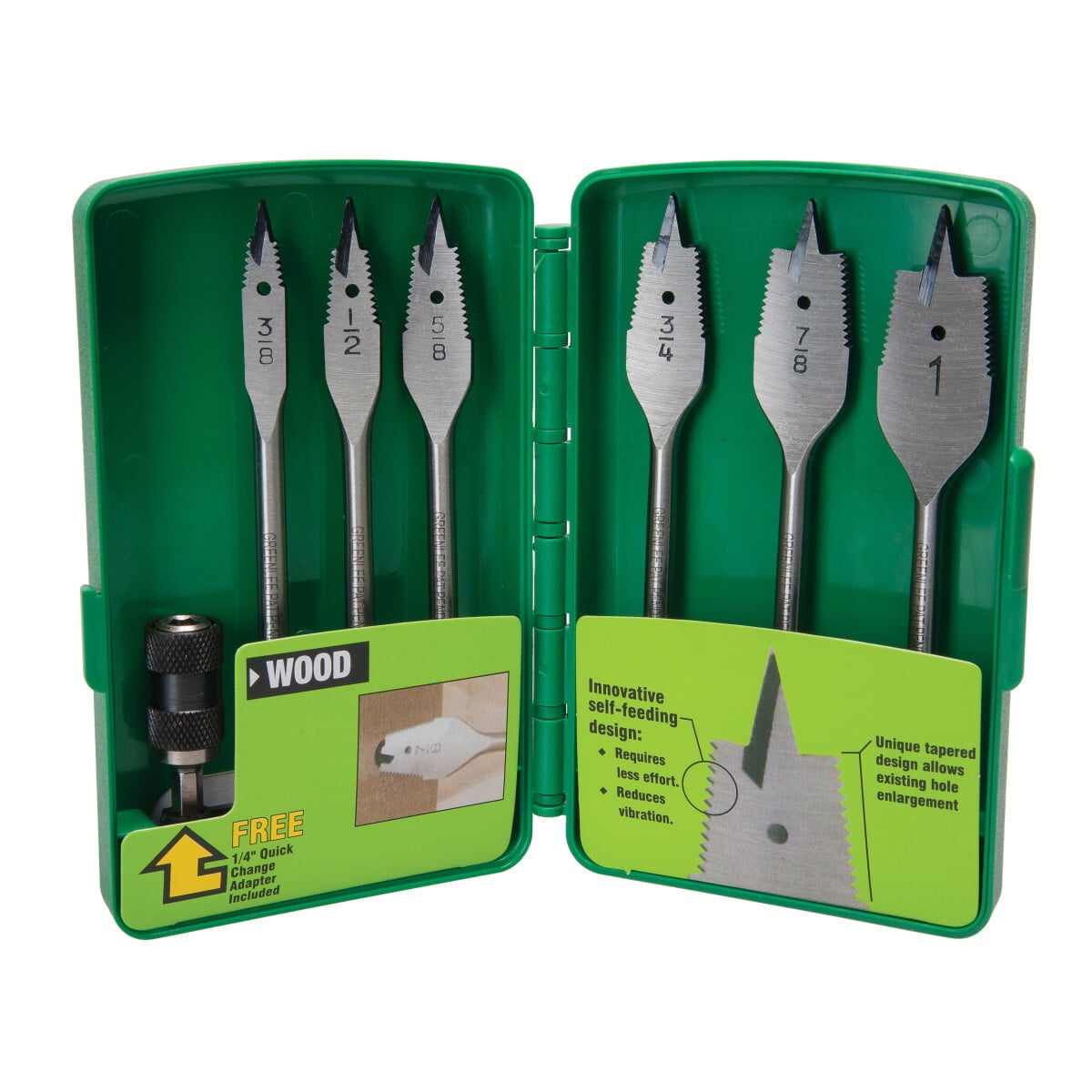Self-Feeding Spade Bit Kit (6PC)