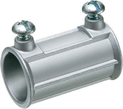 2" Zinc die-cast set screw emt coupling. Concrete tight.
