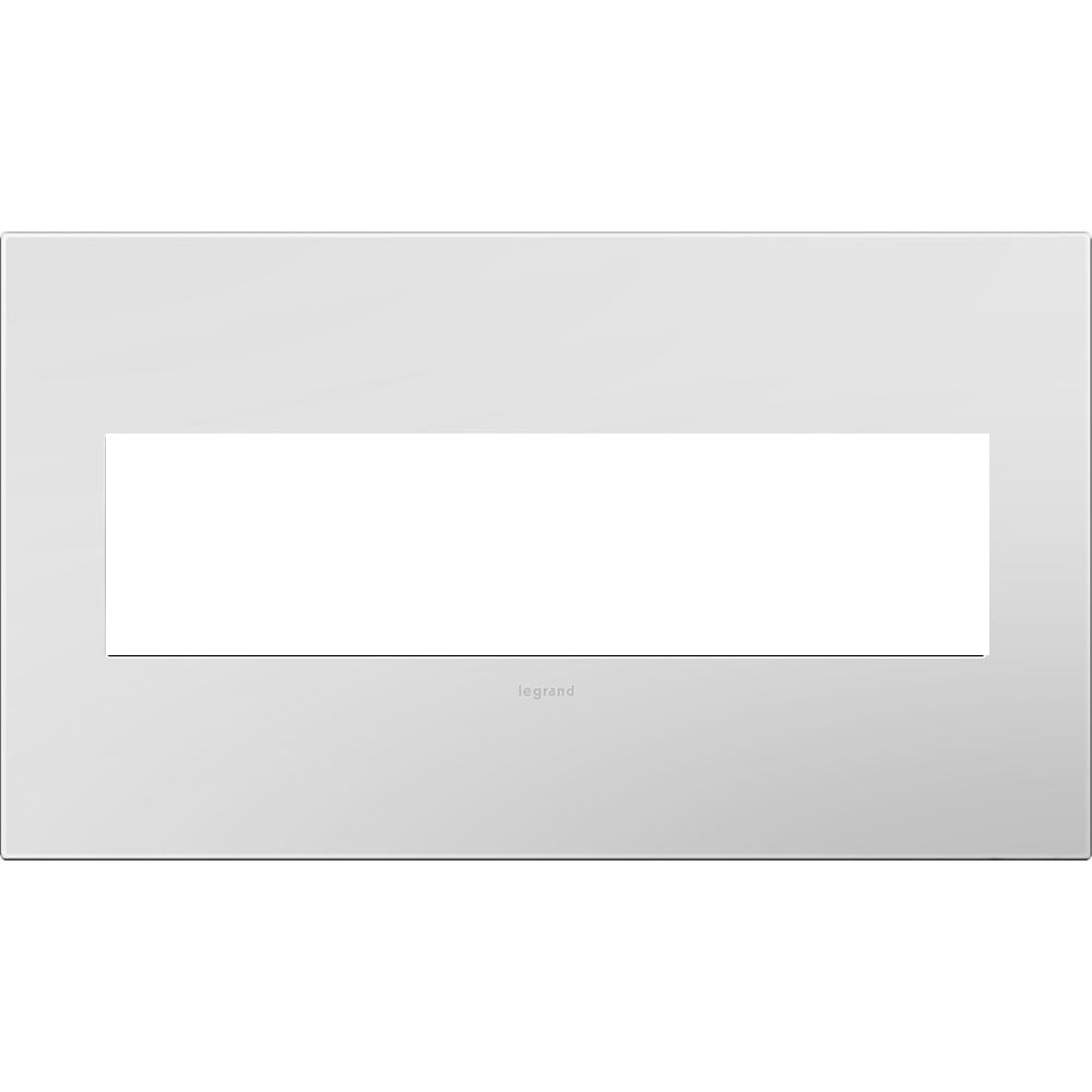 adorne 4Gang Powder White Wall Plate