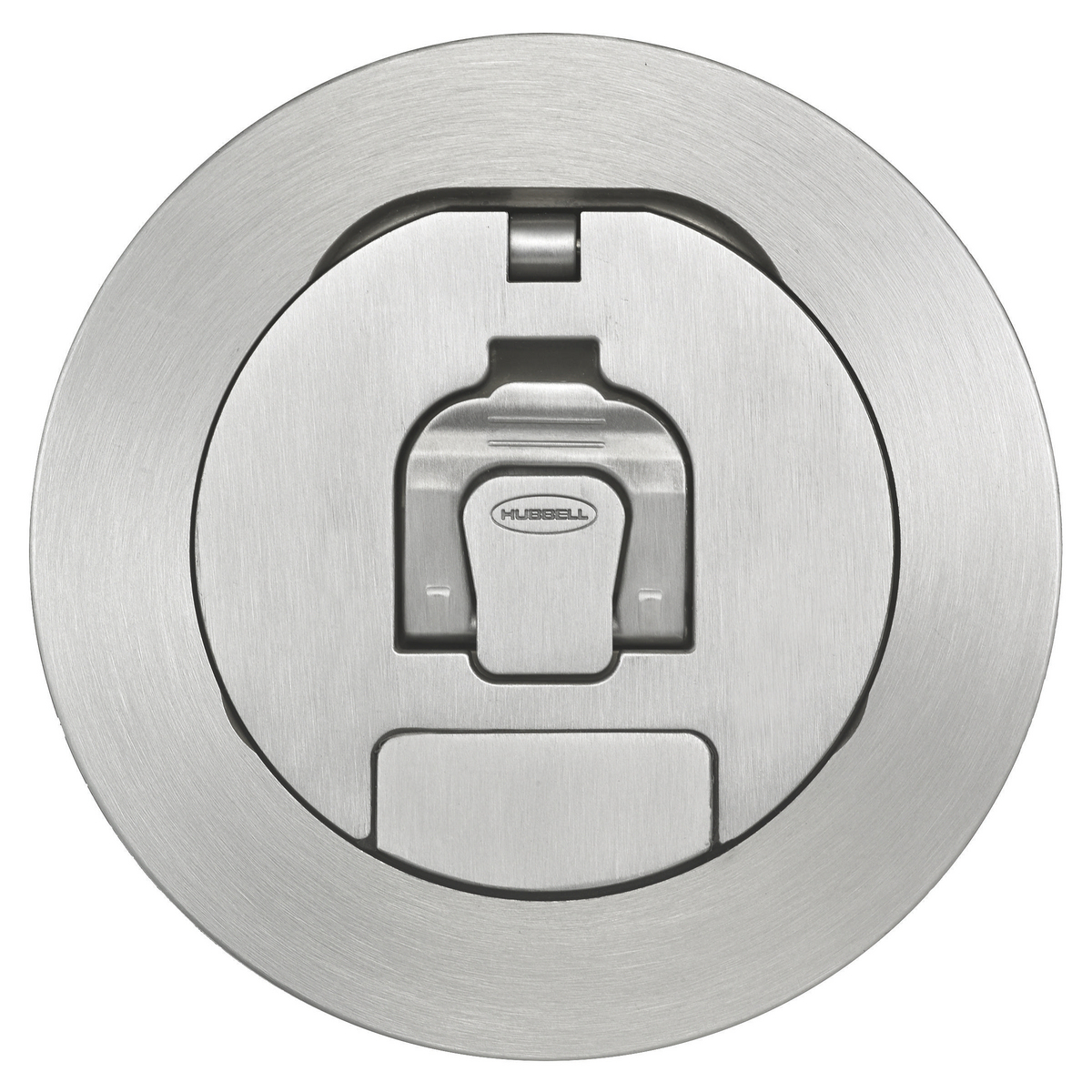 Concrete Floorboxes, Recessed, 4" CFBS1R4 Series, Round Cover Assembly, Brushed Aluminum Finish
