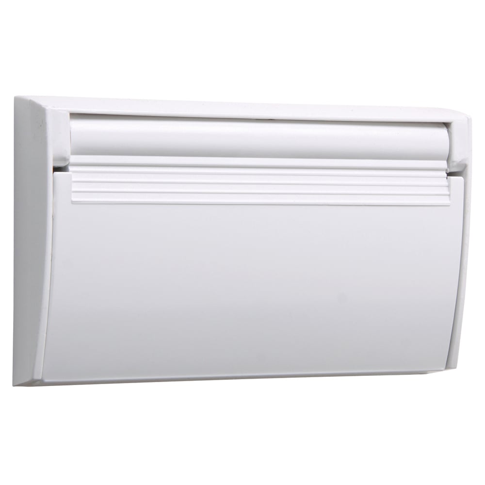 Weatherproof Cover, Decorator or Ground Fault Circuit Interrupter, Horizontal Self Closing Flip Lid, White with White Gasket