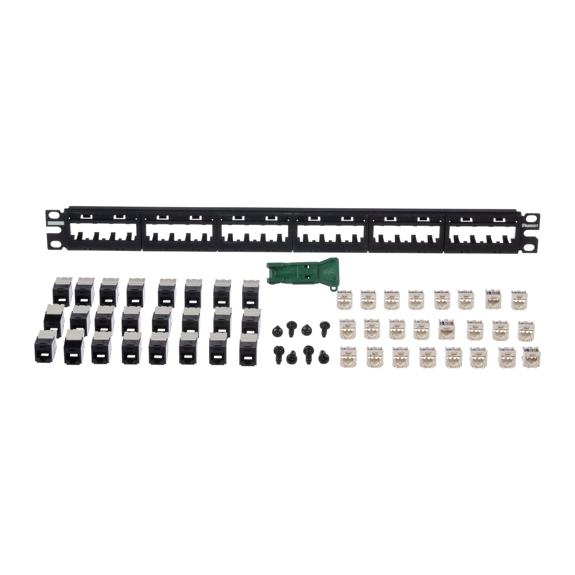 Patch Panel Kit, 24 Port, Cat6 TX Mod, B