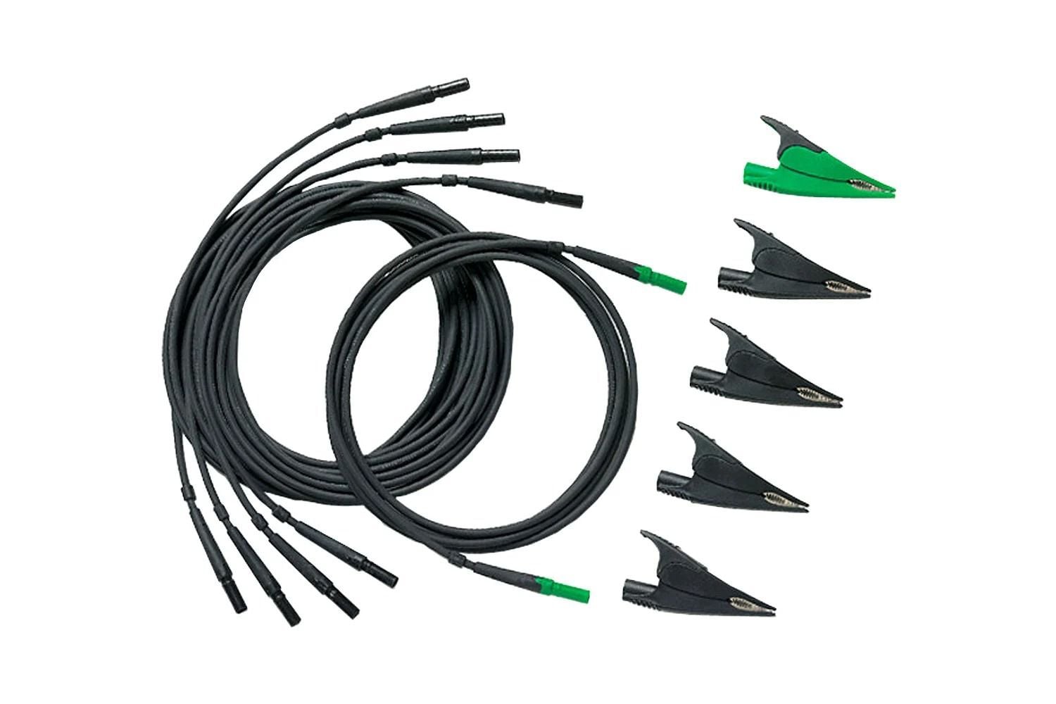 Test Leads and Alligator Clips (4 black, 1 green)