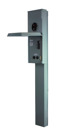 Midwest Electric?s metallic RV units are manufactured using 16-gauge, galvanized zinc-coated steel and NEMA 3R construction, which resists corrosion and fading and provides lasting service in outdoor applications.  Units are available in surface mount and earth burial or padmount posts, offering a wide range of receptacle configurations to fit your needs.