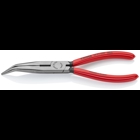 Long Nose 40° Angled Pliers with Cutter, 8 in., Plastic Coating