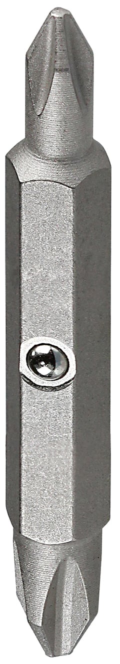 Carded Replacement Bit, #1, #2 tip size, Phillips tip type, Nickel Plated blade finish, 2 pieces