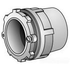 OZ-Gedney Type CHT Space-Maker Conduit Hub, Size: 3/4 IN, Malleable Iron, Finish: Zinc Plated, Connection: 3/4-14 Female Tapered NPSM, Dimensions: 1-5/8 IN Diameter X 1-1/4 IN Length, Box Wall Thickness: 3/32 IN, Third Party Certification: UL File
