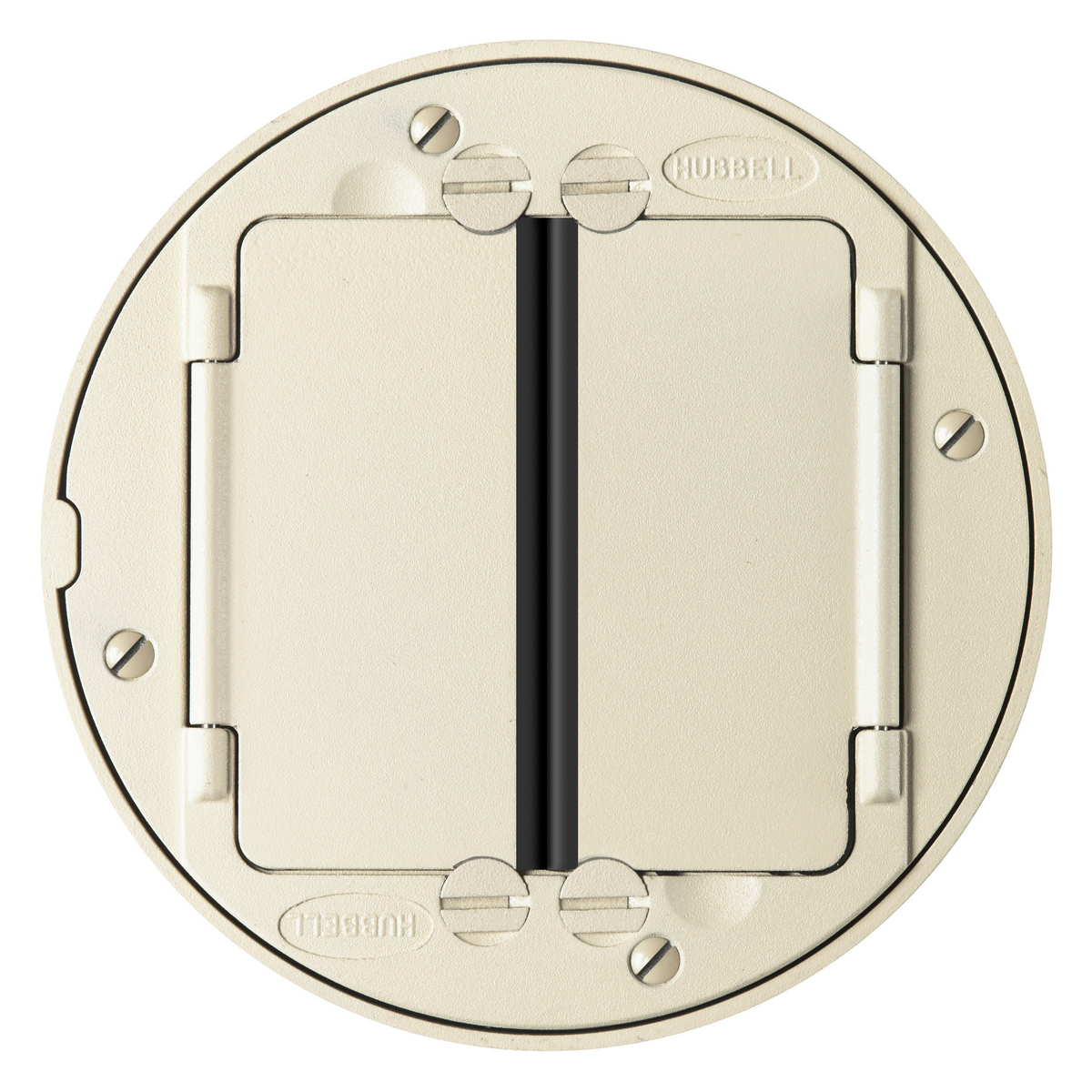 In-Floor Delivery Systems, SystemOne Universal Cover Tile Flange Assembly, Ivory Powder Paint Finish