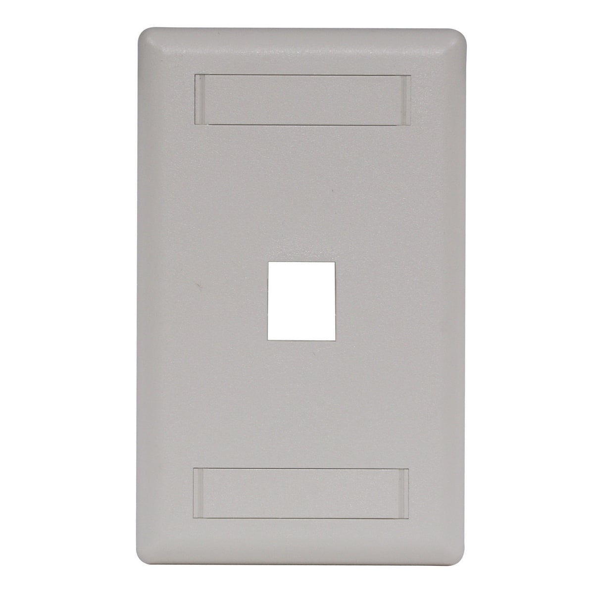 Phone/Data/Multimedia Faceplate, Face Plate, Rear-Loading, 1-Port, Single-Gang, Office White