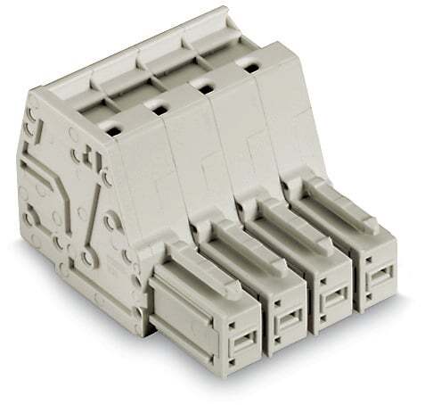 1-conductor female connector; Push-in CAGE CLAMP; 10 mm; Pin spacing 7.62 mm; 5-pole; 100% protected against mismating; 10,00 mm; light gray
