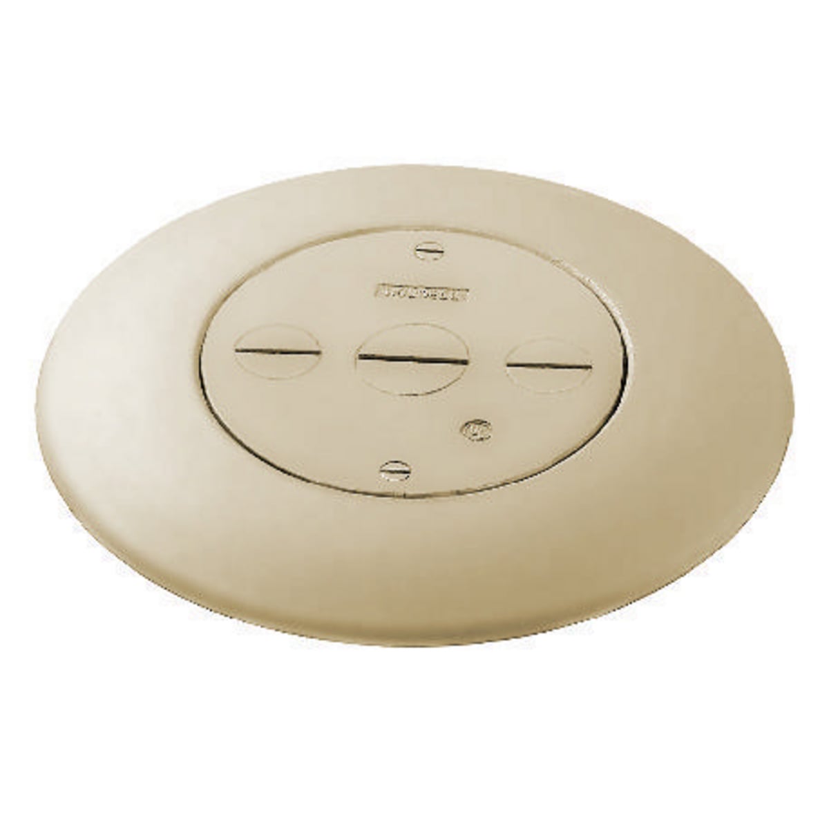 In-Floor Delivery Systems, Fire-Rated Poke-Throughs, Flush Furniture Feed Series, 3 Service, Cover Flange, Gray