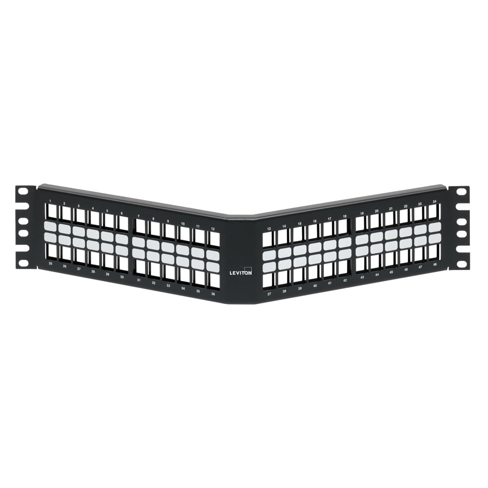 QuickPort Angled Patch Panel, 48-Port, 2RU