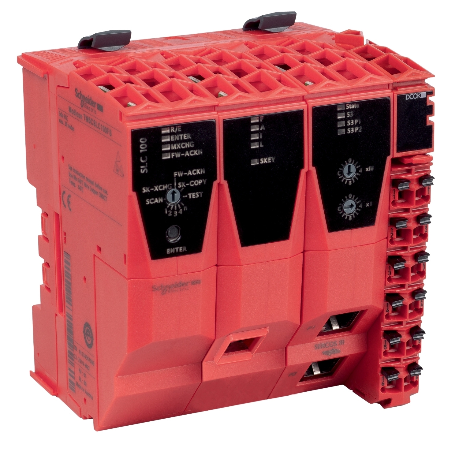 Controller system, Modicon TM5, Safe logic CPU plus, SERCOS 3 interface, 80 nodes
