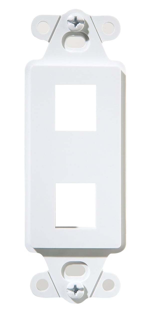 2-Port Decorator Outlet Strap, White