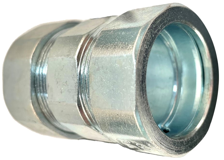 No Thread Coupling, 1-1/2 in. Size, Steel material, Zinc Plated Finish