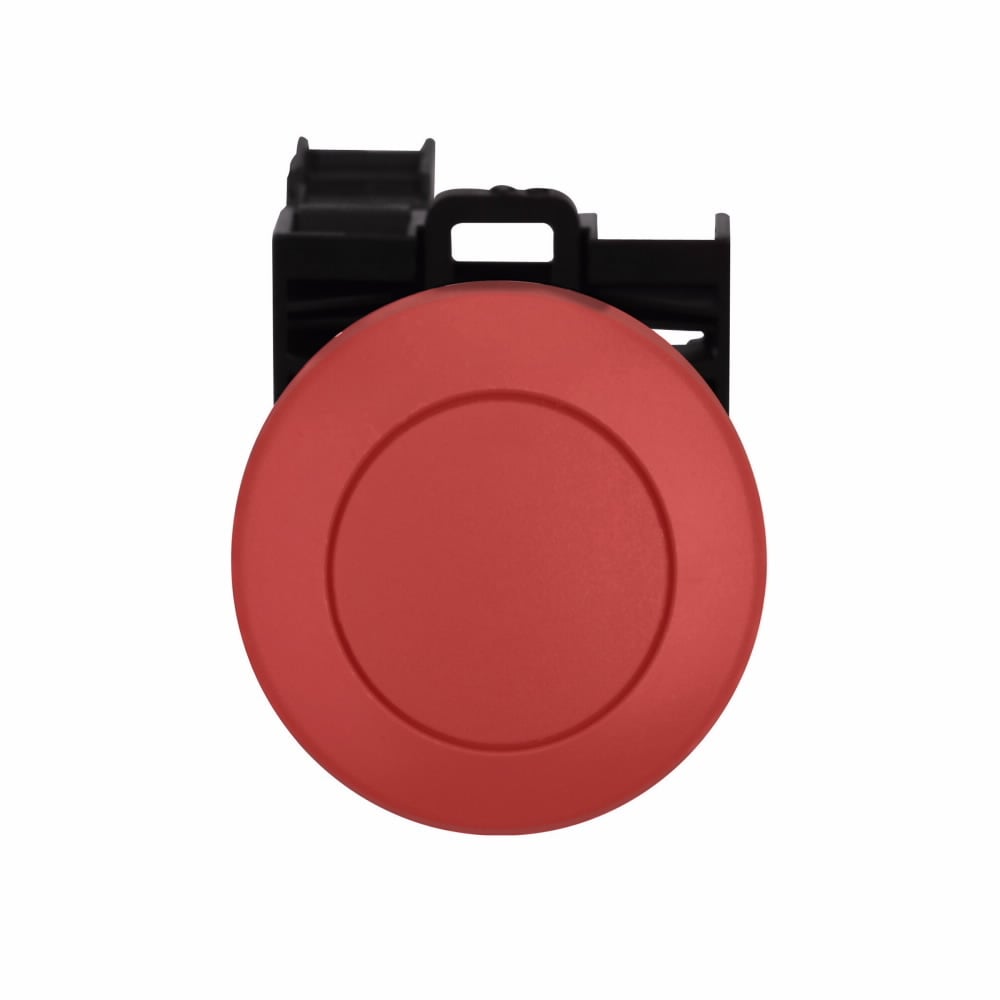 Eaton M22 modular pushbutton, M22 Pushbutton, Complete Device, 22.5 mm, Knob, Mushroom , Momentary, Non-illuminated, Bezel: Silver, Button: Red, 1NC, IP67, IP69K, NEMA 4X, 13
