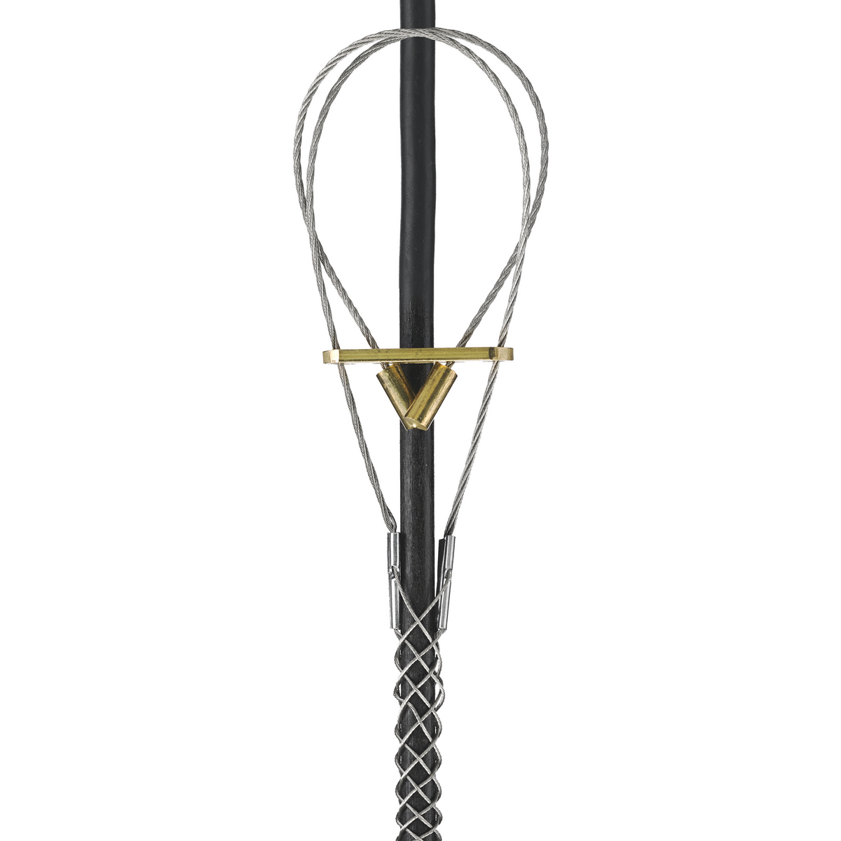 Service Drop Support Grips, Light Duty, Universal Eye, Single Weave, Closed Mesh, Tin-Coated Bronze, 1.00-1.18"