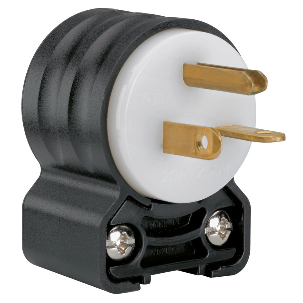 Straight Blade Plug 2pole 3wire 20amp 250volt Angle