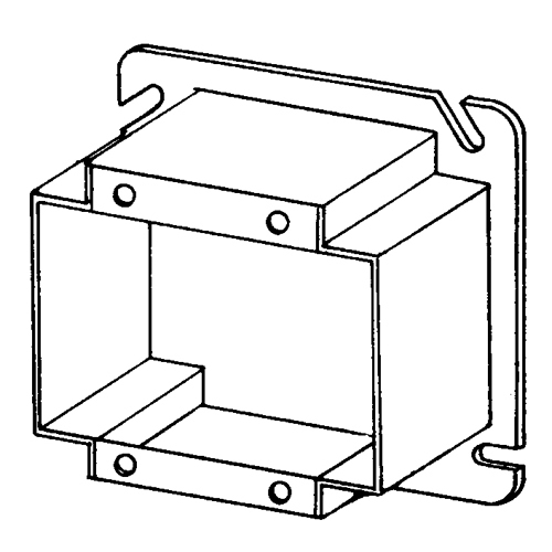Tile Cover, Square, Appleton, 4-11/16" Single Device and Double Device-Plaster Rings/Mud Rings, 1-1/2" deep, raised, Volume: 18.8 Cubic Inch, Double Devices, UL Standard: 514A, UL Listed: E2527, NEMA: OS-1