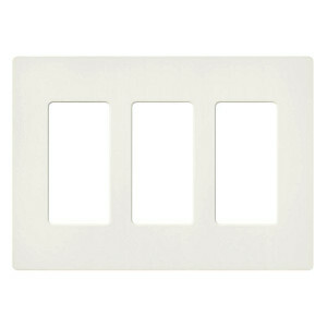 Claro Wallplate, Satin Finish, Three-gang in bluestone