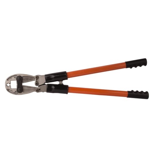 Manual Compression Tool with Fixed 5/8 inch Die, Straight Fiberglass Handles