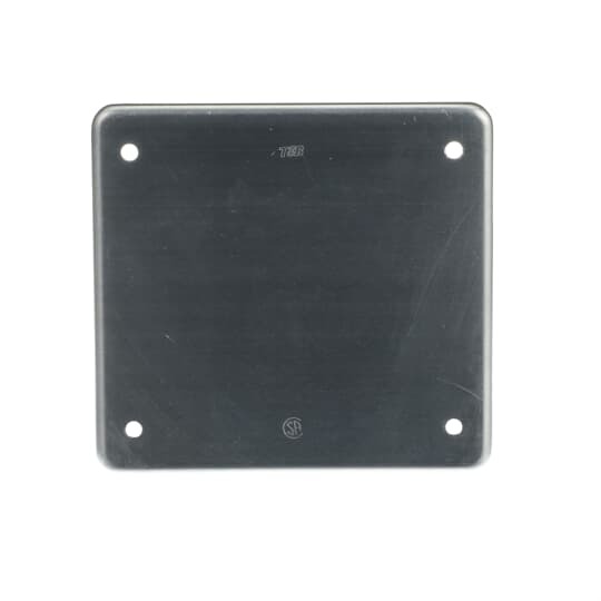 Two Gang FS Cover, Length 4-5/8 Inches, Width 4-5/16 Inches, Aluminum, Blank, Box Mount