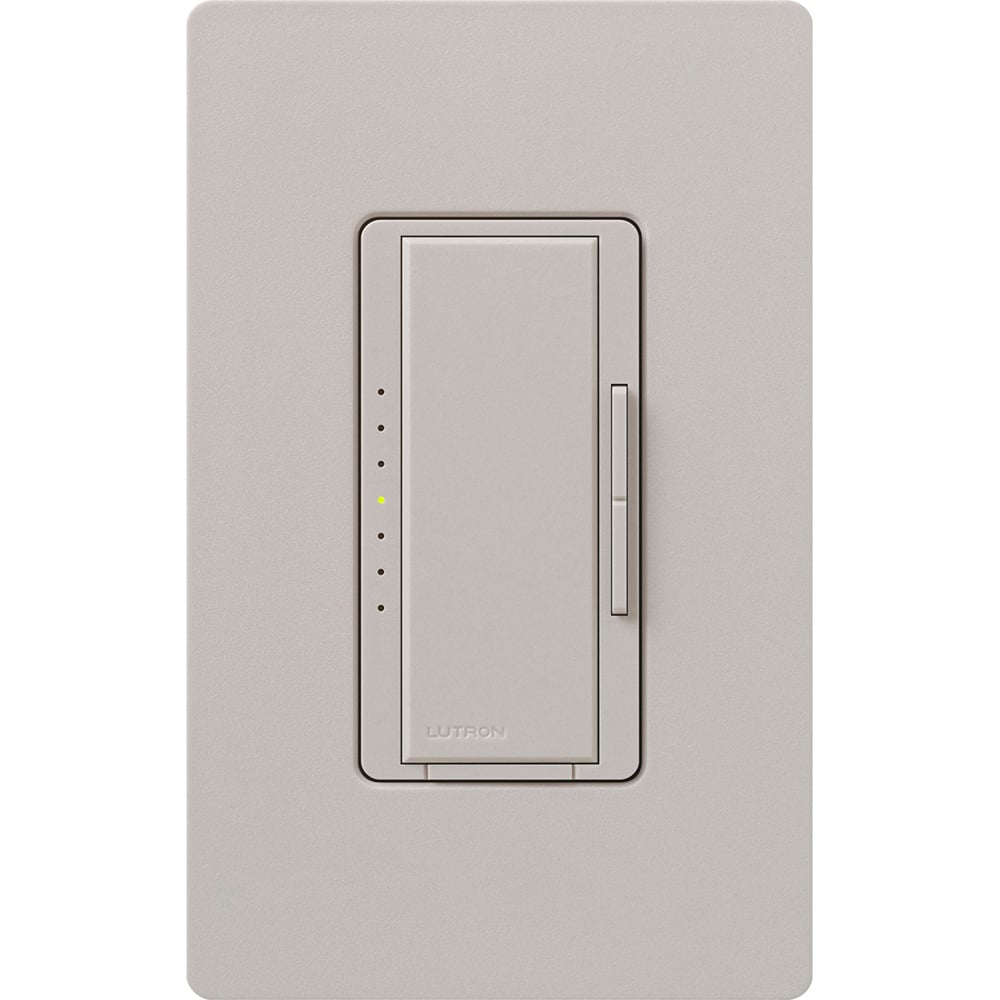 Maestro Dimmer - Satin Finish, Magnetic Low-Voltage, Multi-location/single-pole, 120V/1000VA (800W) in taupe