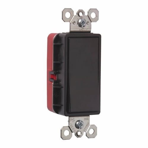PlugTailSingle Pole20amp 120/277vac Decorator Switch, Brown