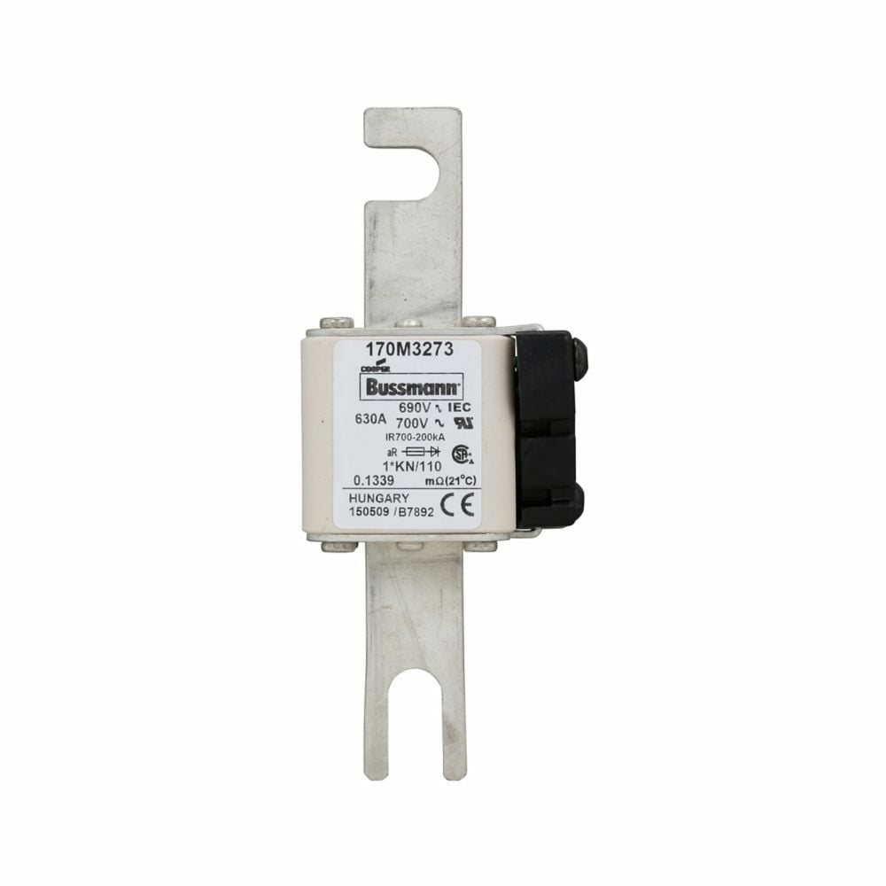 Fuse-link, high speed, 630 A, AC 690 V, compact DIN 1, 45 x 58 x 134 mm, aR, DIN, IEC, single indicator