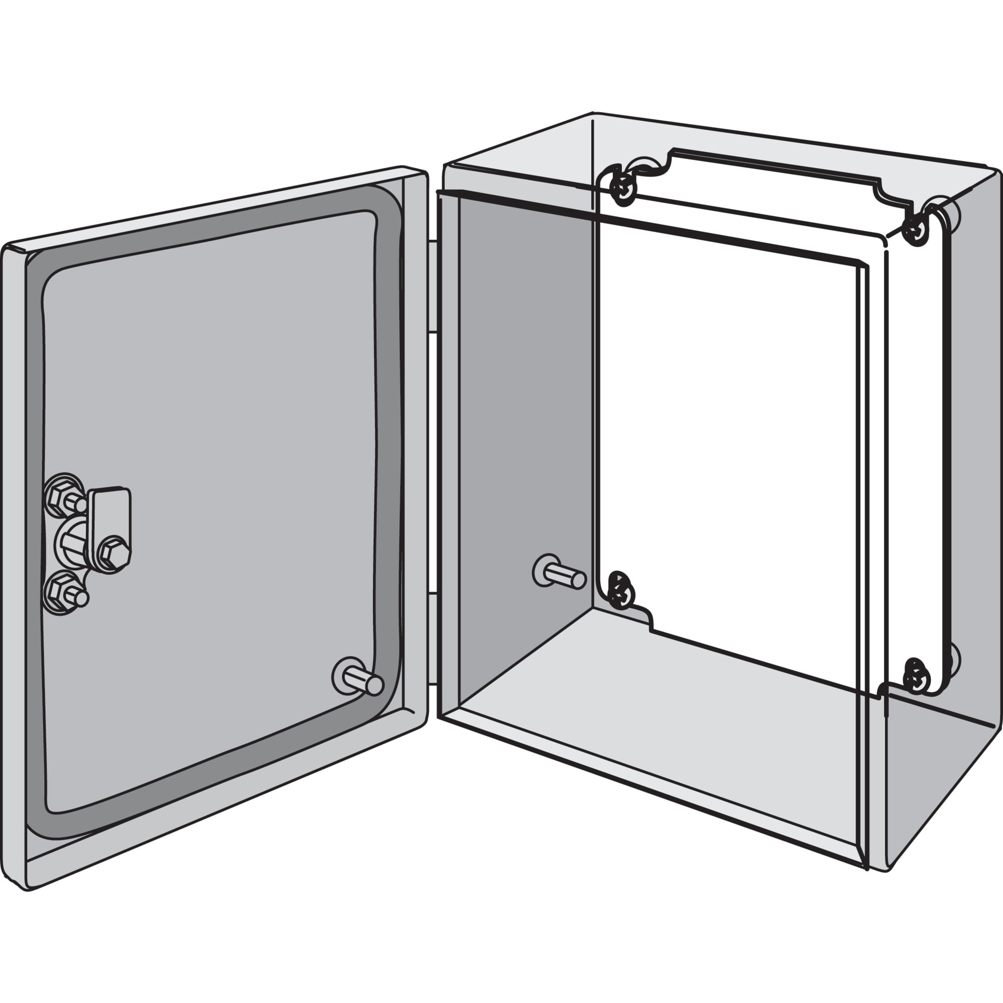 Panel for InLine and GL66 Enclosures, fits 300x250mm, White, Mild Steel