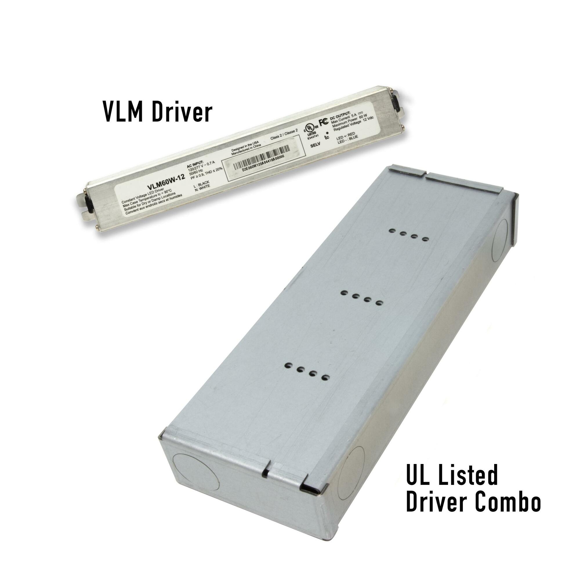 LO-PRO Junction Box and Driver Combo - 24V VLM Driver - 100W