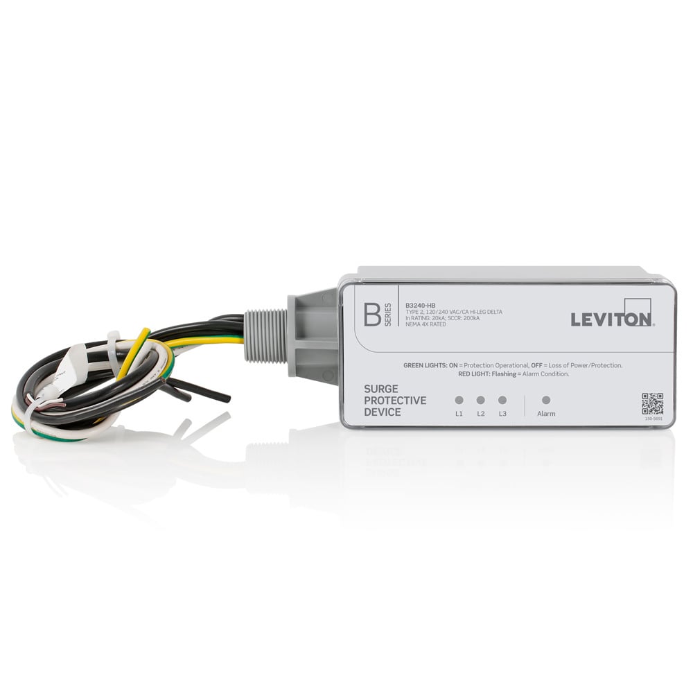 B3240-HB B Series Type 2 Surge Protective Device, Electrical Ratings: 120/240 V AC, 50/60 Hz, 3 Phase, 12 AWG Wire