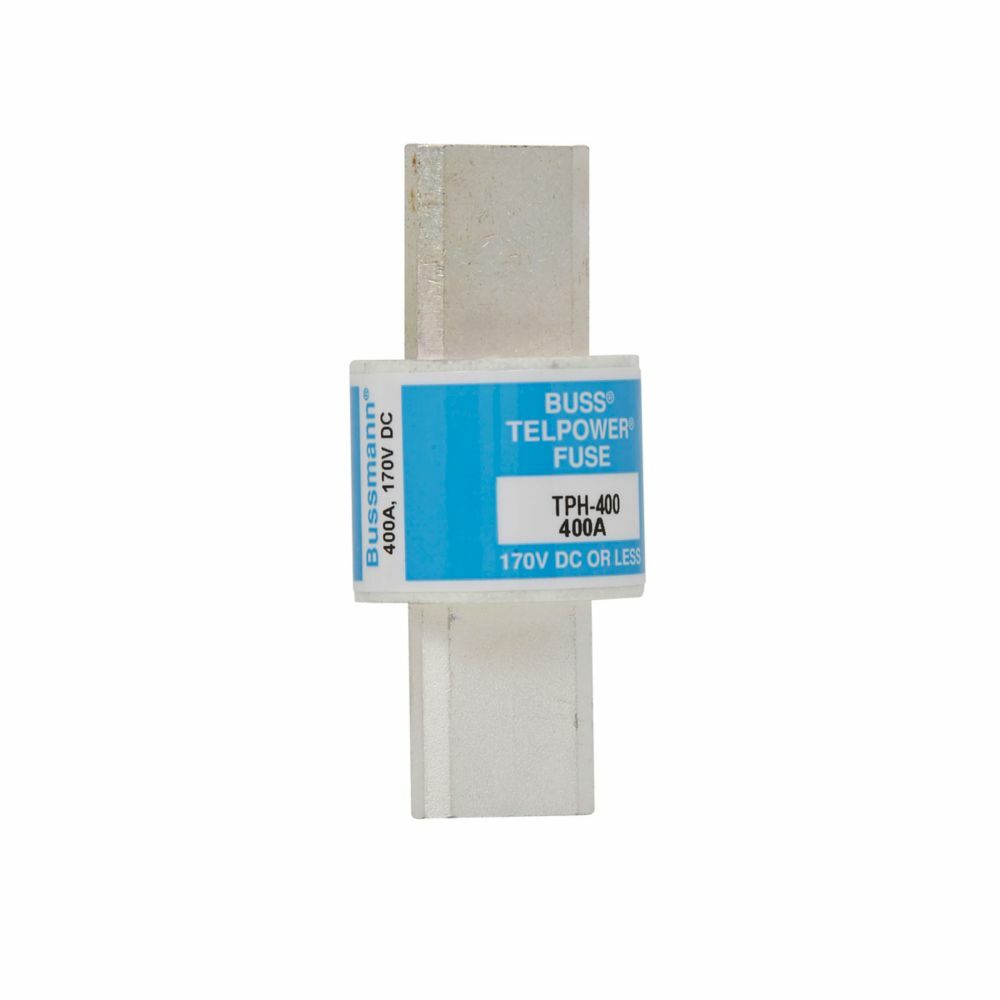 Eaton Bussmann series TPH telecommunication fuse, 170 Vdc, 400 A, 100 kAIC, Non Indicating, Current-limiting, Blade end X blade end, Standard Packaging