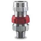 Star Teck hazardous location aluminum jacketed cable fitting. Hub size of 3/4 inch. Range over jacket from 0.725 - 0.885 inch.