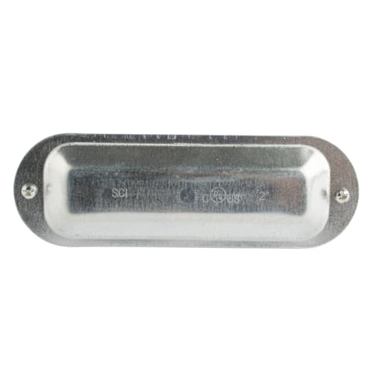 Series 35 2 Inch Conduit Body Cover, Stamped Steel Zinc Plated, Supplied with Stainless Steel Stamped Steel Screws, Raised Dome Cover Affords Additional Wiring Room