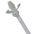 Push Mount Cable Tie, Natural Polyamide (Nylon 6.6) for Temperatures up to 85 Degrees Celsius (185 F) for Indoor Applications, Length of 152mm (6 inches), Width of 3.6mm (0.14 Inches), Thickness of 1mm (0.04 Inches), Mounting Hole Size of 4.77mm (0.188 Inches), Tensile Strength Rating of 180 Newtons (40 pounds)