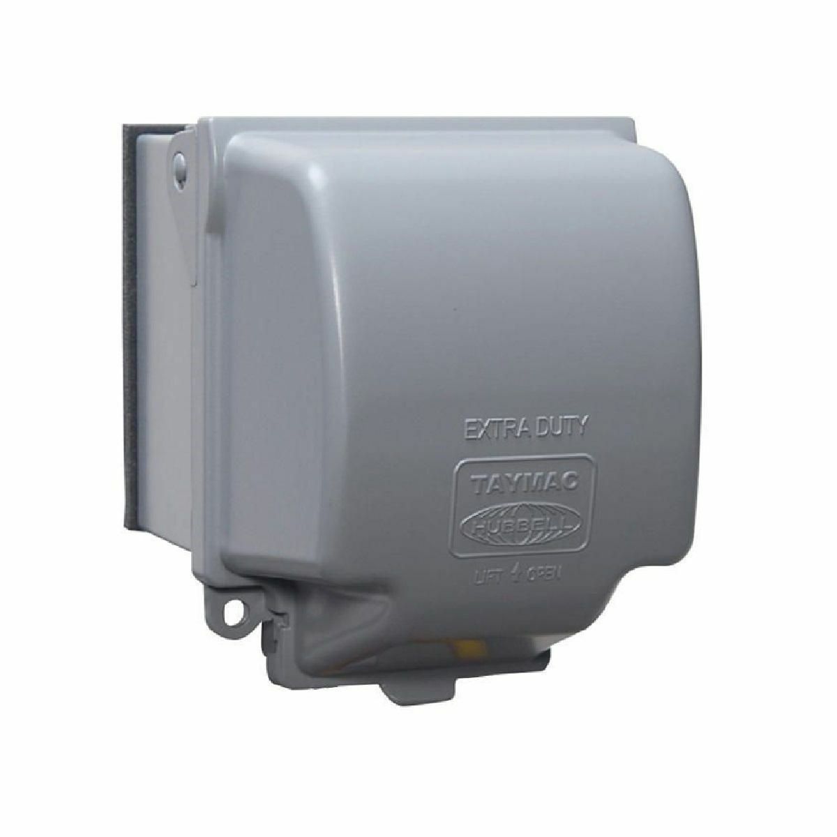 Jumbo 2-Gang Weatherproof In-Use Cover, EXTRADUTY, Vertical, 55-in-1, 5-1/8 in. Deep, Gray