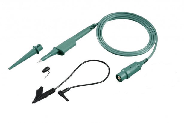 Double insulated voltage probe for ScopeMeter 190 series, gray with a cable length of 1.2 m and bandwidth of 200 mhz.
