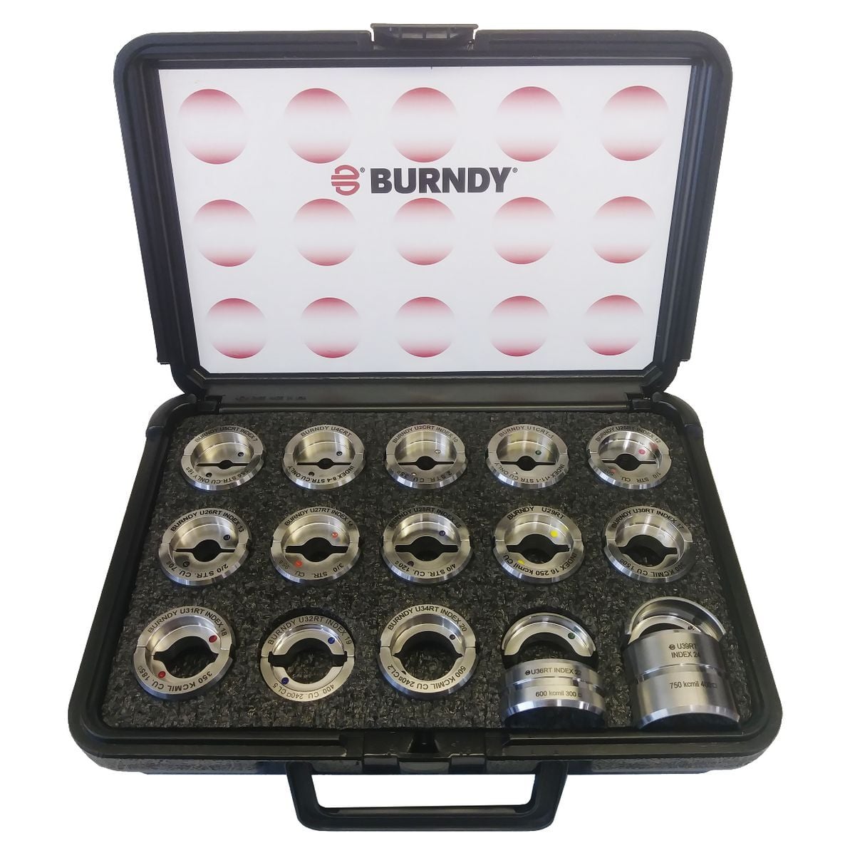 U-Die Kit for Copper, #6 AWG-750 kcmil (15 Sets), for crimping YA and YS.